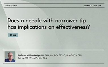 Does a needle with narrower tip has implications on effectiveness?